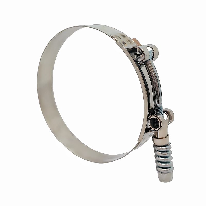 Spring T-bolt hose clamp for auto