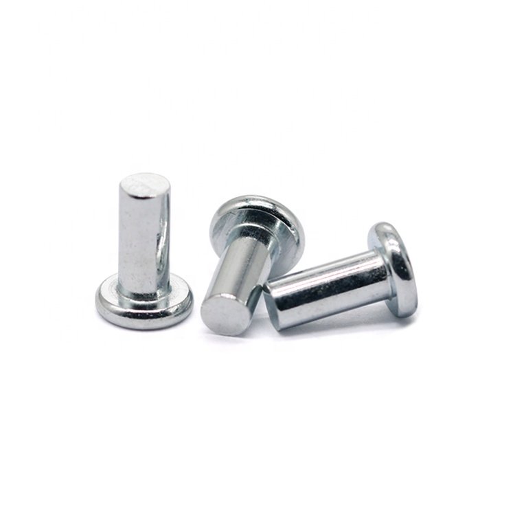 Good Tightness and Quality Material Custom Remaches Galvanized Flat Head Solid Iron Rivets for Motorcycle Auto Parts