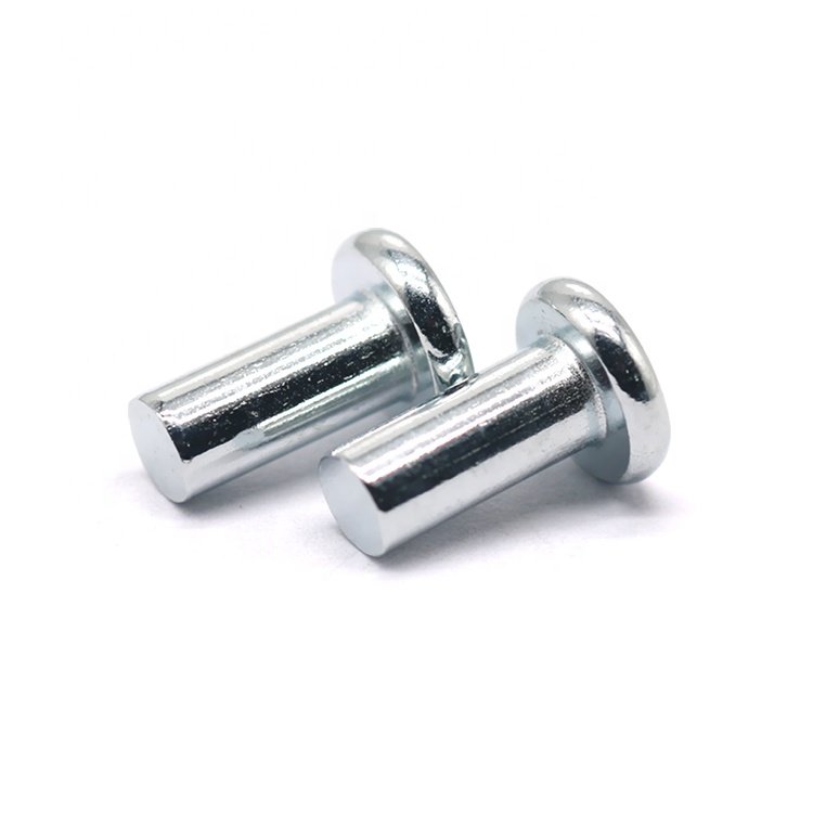 Good Tightness and Quality Material Custom Remaches Galvanized Flat Head Solid Iron Rivets for Motorcycle Auto Parts