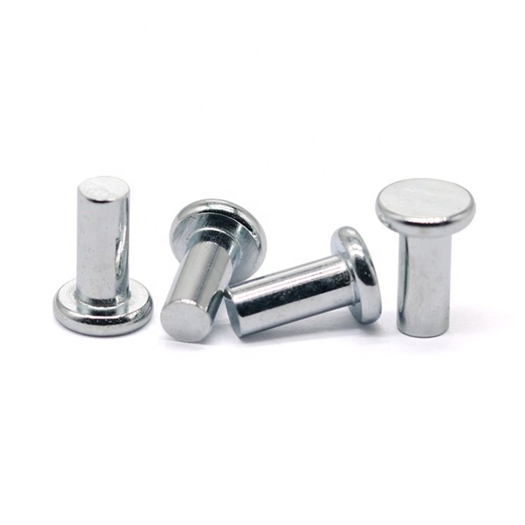 Good Tightness and Quality Material Custom Remaches Galvanized Flat Head Solid Iron Rivets for Motorcycle Auto Parts