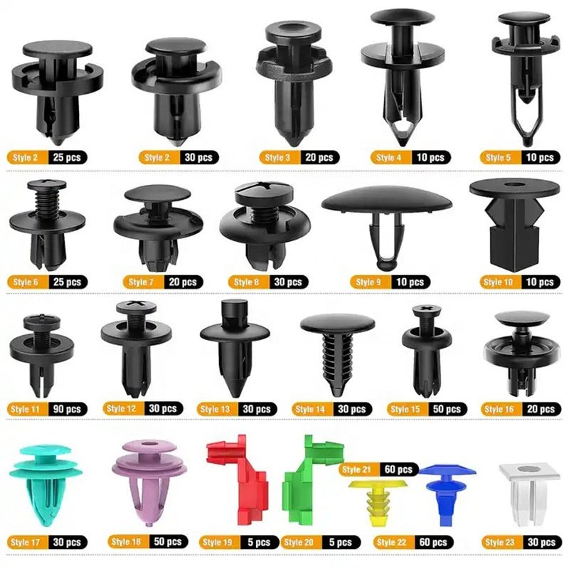 680 Pcs Car Push Retainer Clips & Auto Fasteners Assortment with 10 Cable Ties and Fasteners Remover for Toyota GM Ford Honda