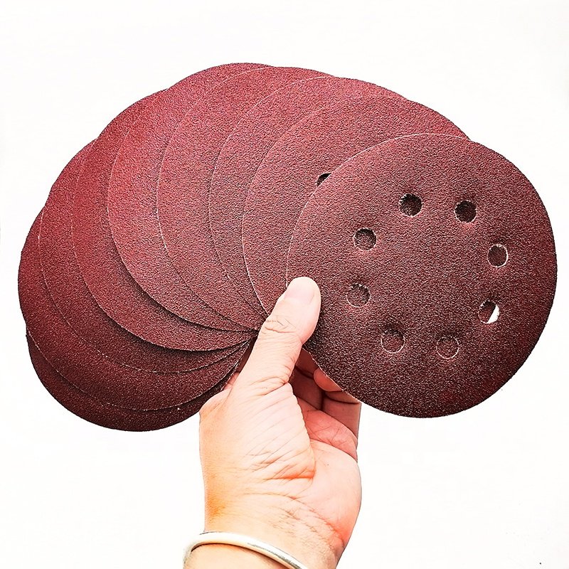 5-Inch High Aluminum Oxide Sanding Disc Hook Loop Fastener Polishing Wood Metal Car Automotive Furniture Optimal Auto Polisher