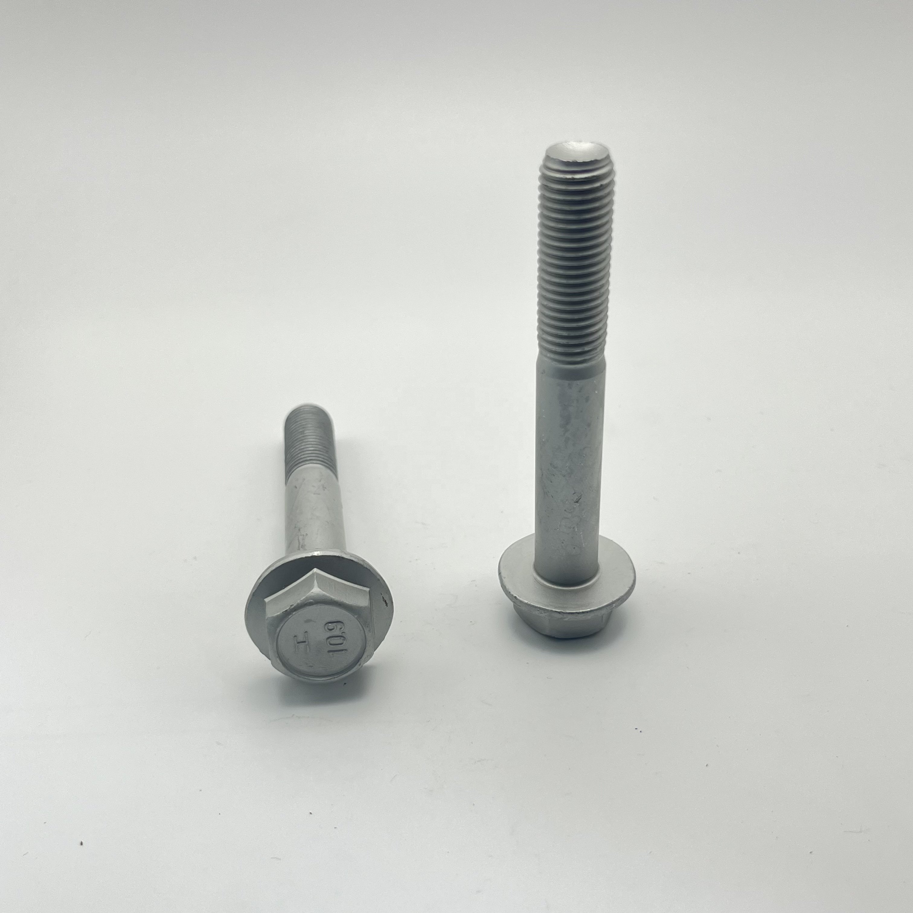 Flange bolt custom fastener carbon steel White zinc anodized hexagon bolt machine furniture bolt