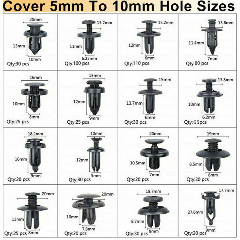 OEM C0427 750 Pcs car clips Nylon Auto Bumper Fastener Push Retainer Trim Clips Pin Rivet Bumper Clips