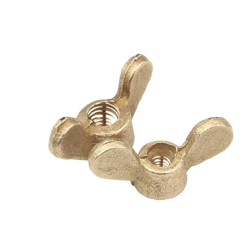 Customization Precision M5 M6 M8 M10 M12 M20 Brass Butterfly Nuts Copper Wing Nut Fasteners Wing Nuts Rounded Wings
