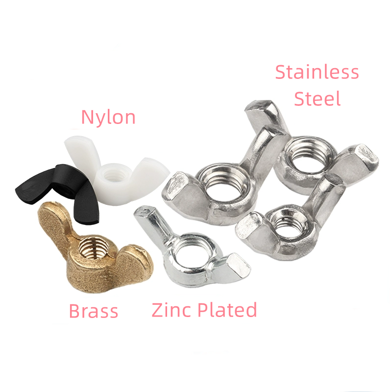 Customization Precision M5 M6 M8 M10 M12 M20 Brass Butterfly Nuts Copper Wing Nut Fasteners Wing Nuts Rounded Wings