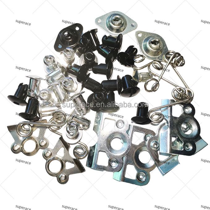 Sprint Car Parts Oval Panel Head Quarter Turn Dzus With Spring ,Back Plate Kit