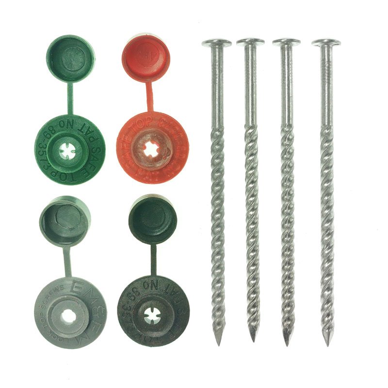 100pcs/bag 75mm 90mm 120mm Metal Galvanized Safetop Roofing Nail IBR Safe Top Roof Screw With Plastic Washer For Zambia