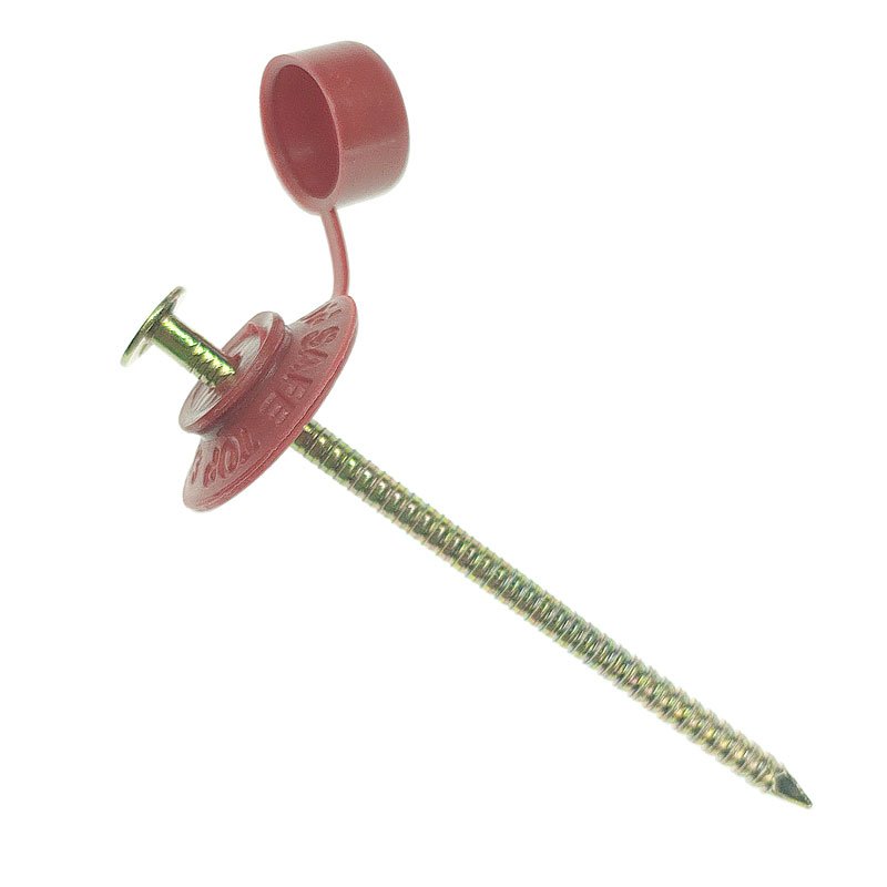 100pcs/bag 75mm 90mm 120mm Metal Galvanized Safetop Roofing Nail IBR Safe Top Roof Screw With Plastic Washer For Zambia