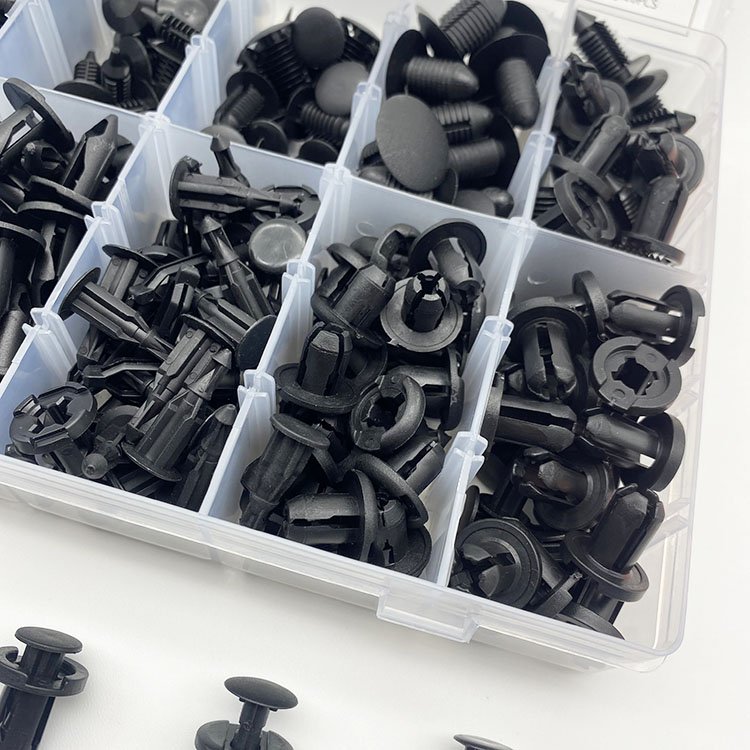 240pcs Car Clips Auto Fasteners Bumper Push Trim Clips Pin Rivet Kit Retainer Plastic Auto Fastener & Clip