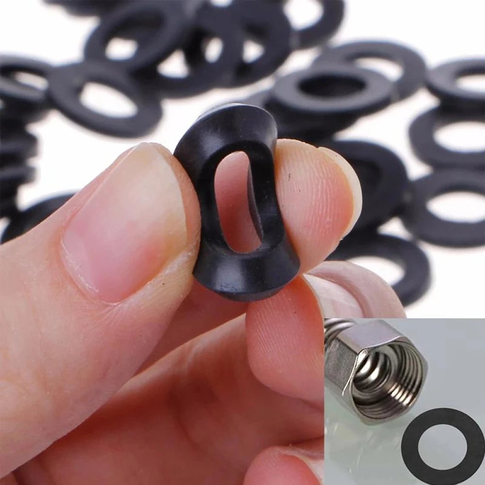 Rubber Flat Washer 60 Pack 5mm ID 11mm OD 1.6mm Thick Sealing Spacer Gasket Ring for Faucet Pipe Water Hose Fastener Bolt