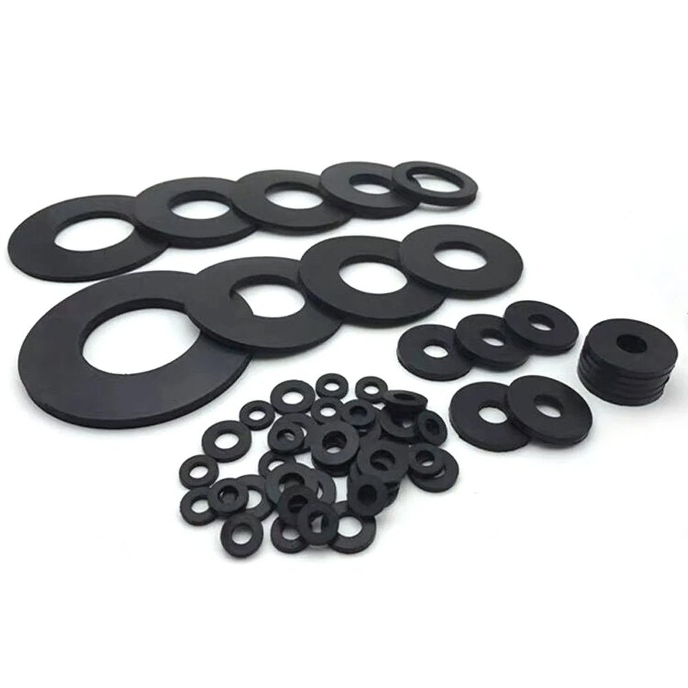 Rubber Flat Washer 60 Pack 5mm ID 11mm OD 1.6mm Thick Sealing Spacer Gasket Ring for Faucet Pipe Water Hose Fastener Bolt