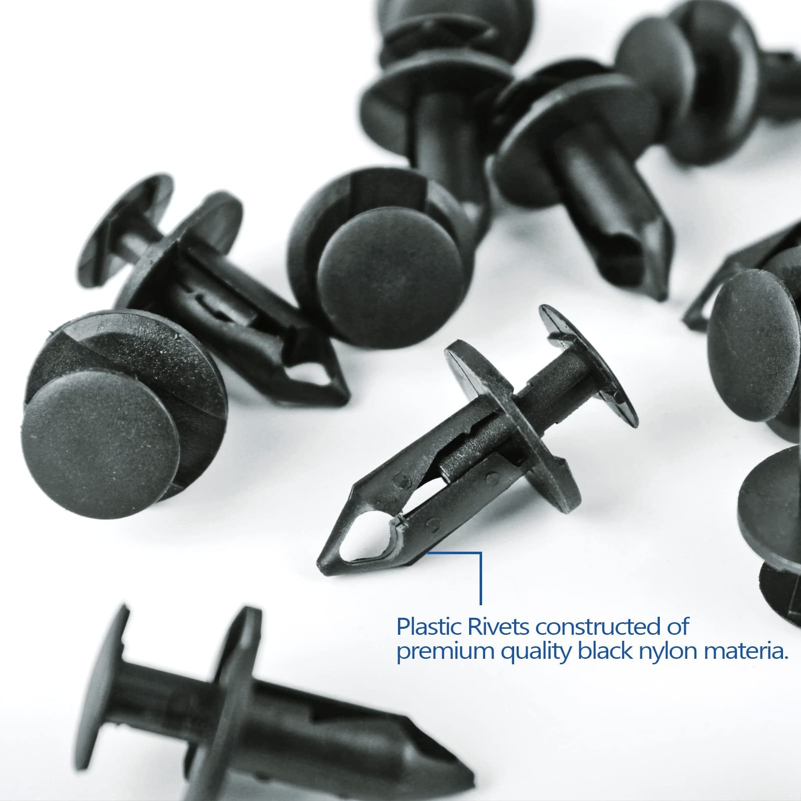 100 Pieces Per Bag Plastic Fender Car Body Fastener Rivets Push Pin Car Clips for ATV UTV