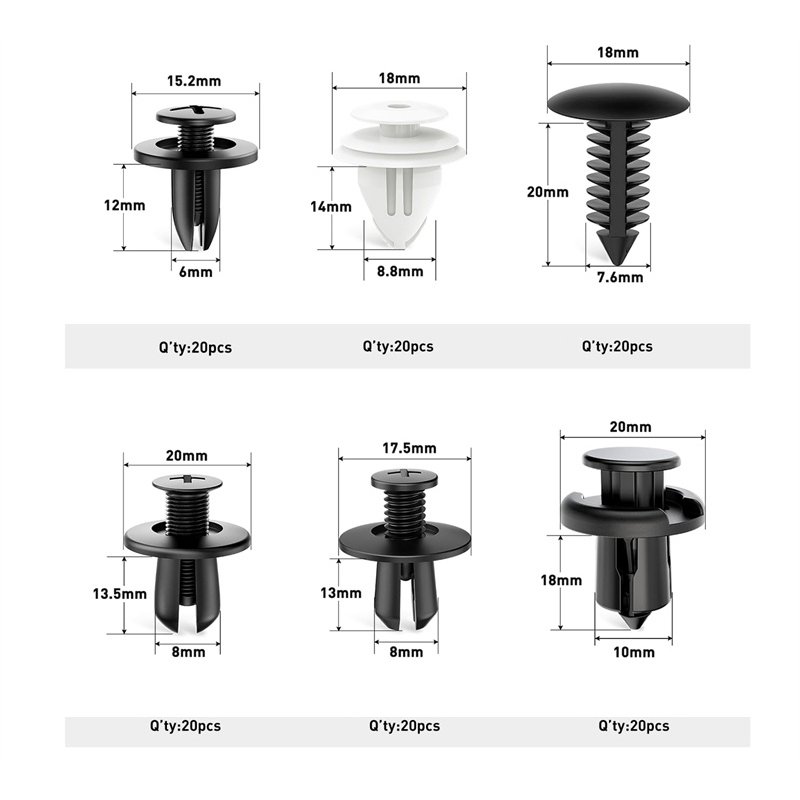Wholesale Plastic Rivet Automotive Fender Bumper Clip Kits