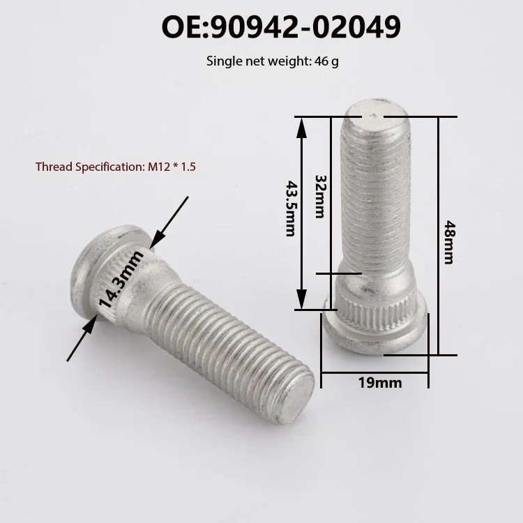 Automotive Wheel Studs Auto Car Screw Bolt Wheel Hub Bolt No reviews yet