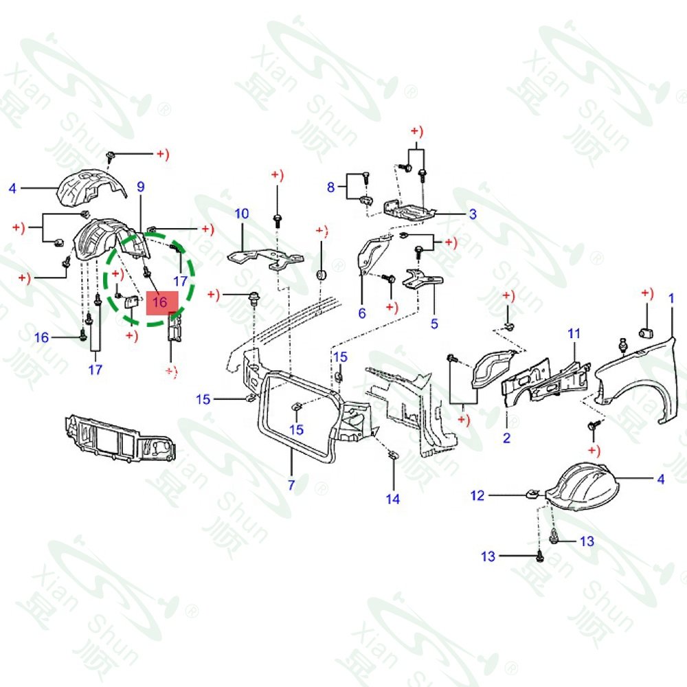 Automotive Car Maker OEM SUPPLIER Trim Panel Retainer Fit for Ford Car Trim Plastic Auto Fasteners and Clips