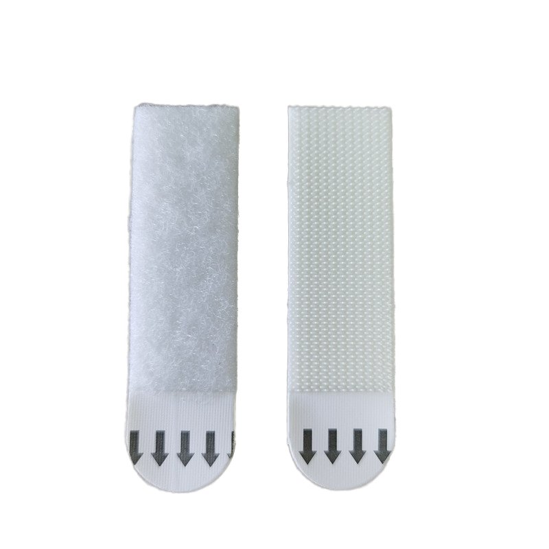 Damage Free Hook Loop Fastener Picture Hanging Strips for Home and Office, White Color Acrylic Polyester