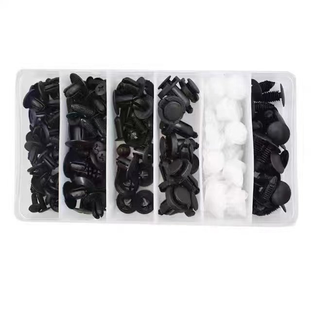 100pcs Car Fastener Clip Auto Fender Push Retainer Pin Rivet Bumper for Door Trim Panel Retainer Universal Fastener Kit
