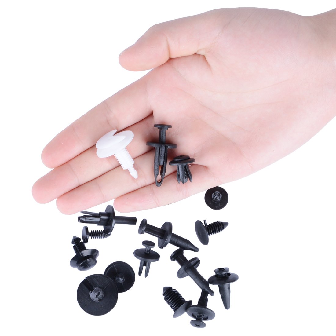 415pcs Push Type Fastener Sssortment Auto Fasteners Assorted Car Clips Set Body Clips Fasteners Auto Plastic Black Automotive