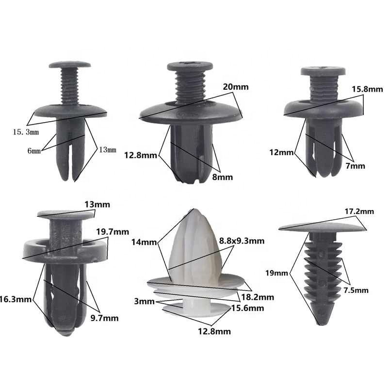 Fast Delivery 100pcs Auto Fastener Clip Mixed Car Body Push Retainer Pin Rivet Bumper Door Trim Panel 6-10mm Fixeding Clips