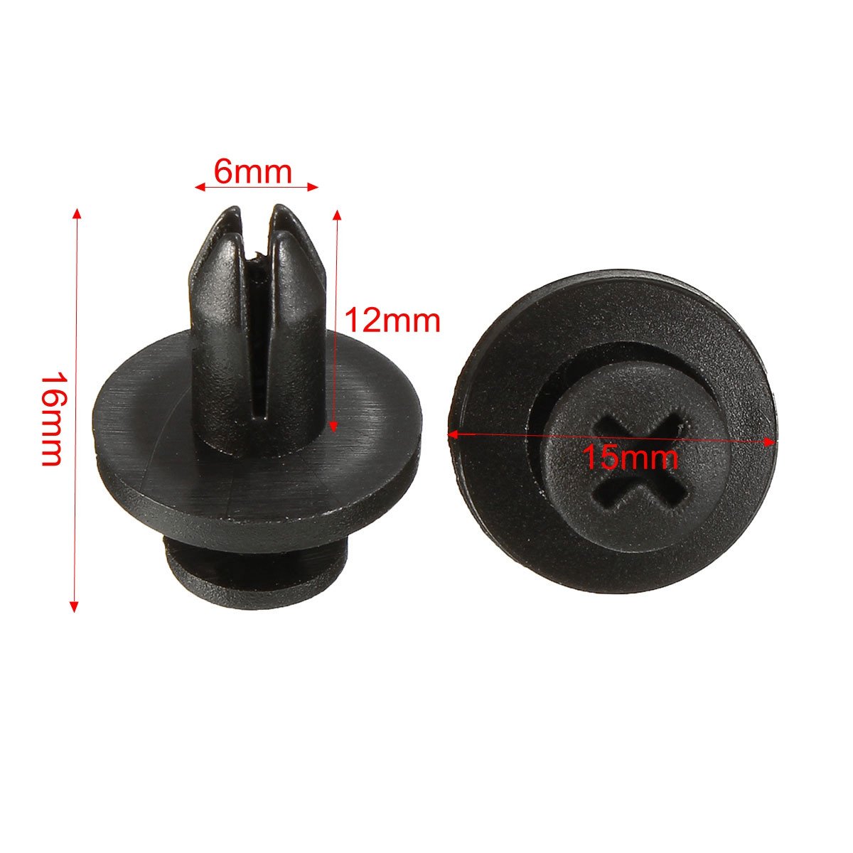 6mm 8mm Auto Bumper Fastener 6mm Hole Rivet Retainer Push Engine Cover Car Door Trim Panel Clip Fasteners