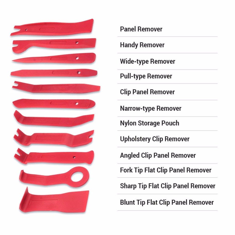 19Pcs Trim Removal Tool Car Panel Door Audio Trim Removal Tool Kit Auto Clip Pliers Fastener Remover Pry Tool Set for Door Audio