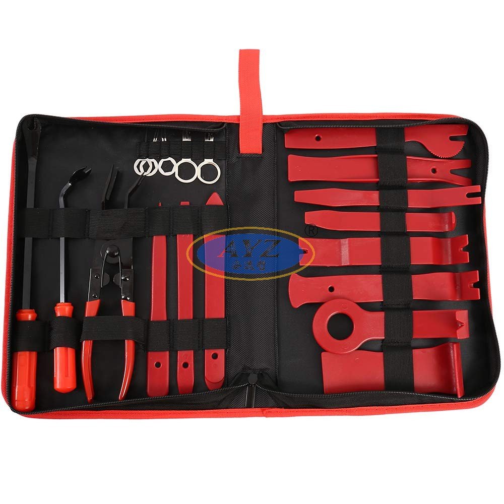 Auto Radio Audio Door Clip Panel Trim Removal Kits19pcs Car Trim Removal Tool Kit With Storage Bag Trim Clips Removal Tools