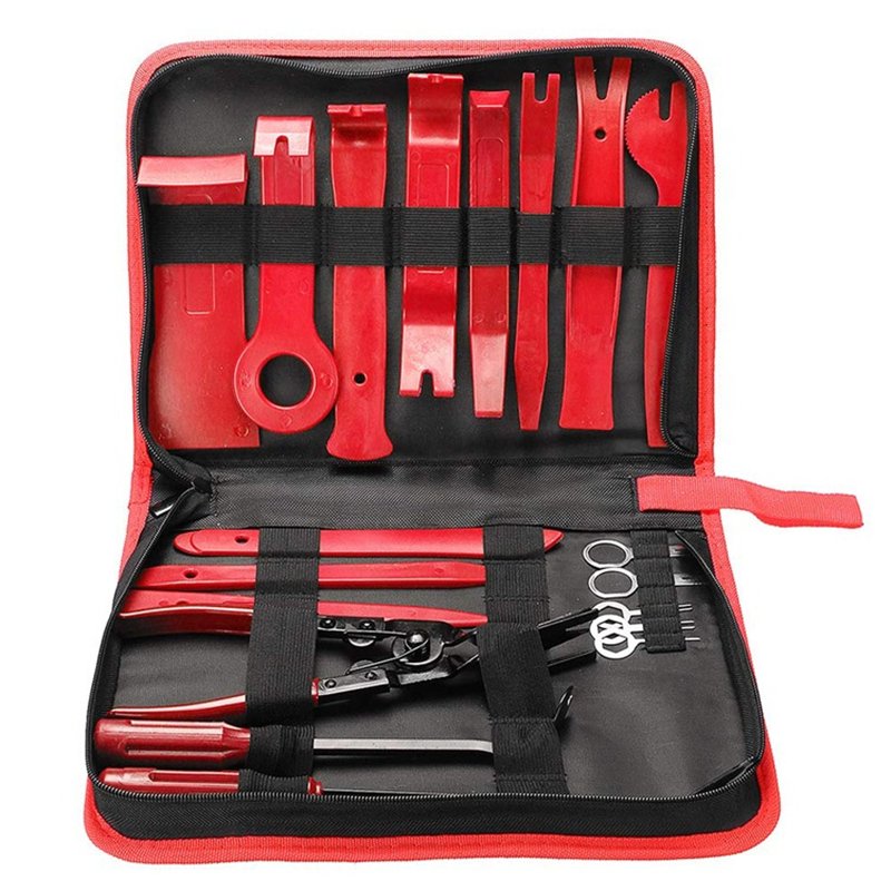 Auto Radio Audio Door Clip Panel Trim Removal Kits19pcs Car Trim Removal Tool Kit With Storage Bag Trim Clips Removal Tools