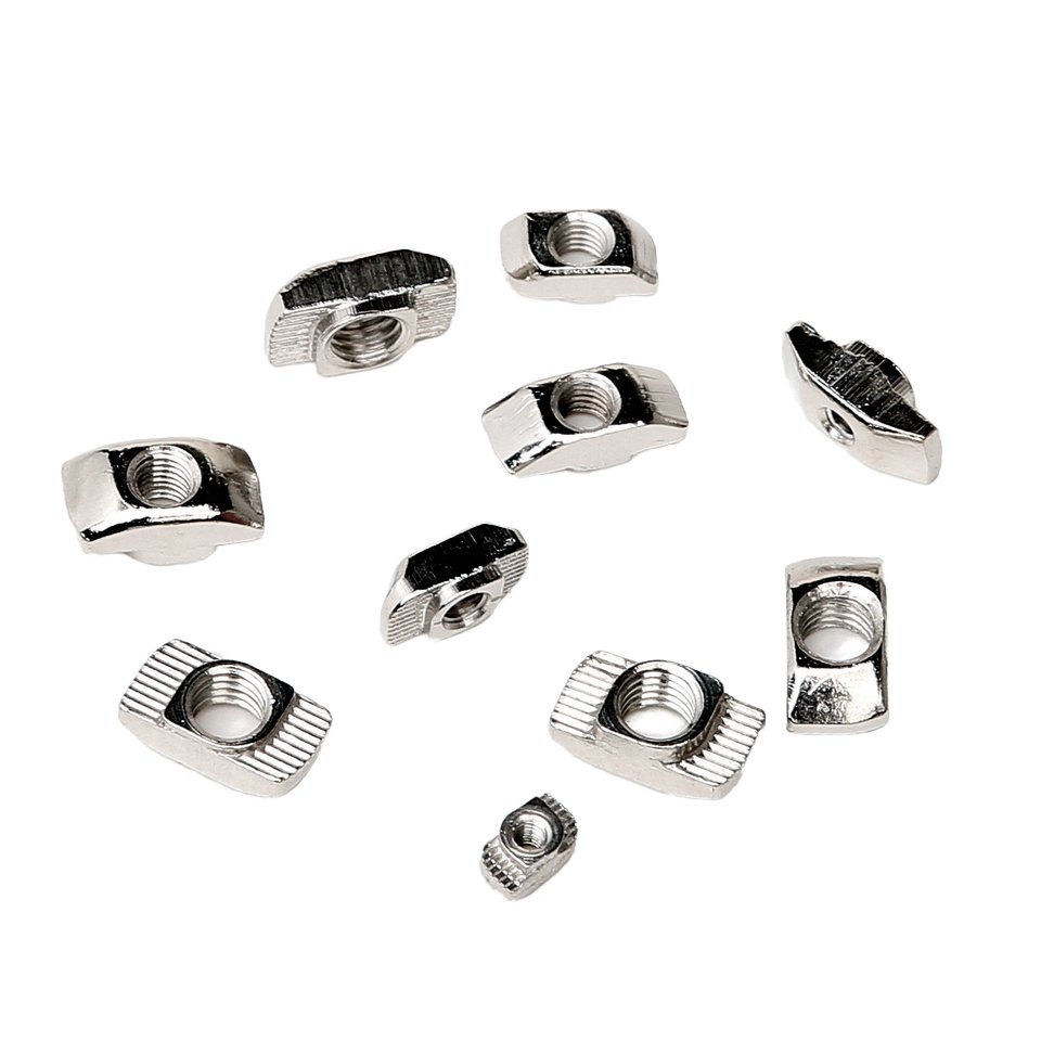 Stainless Steel 304 DIN T-Nut Aluminum Profile Rear-Mounted Sliding T Slot Nut Passivated 20/30/40/45 Type M3M4M5M6 Fastener