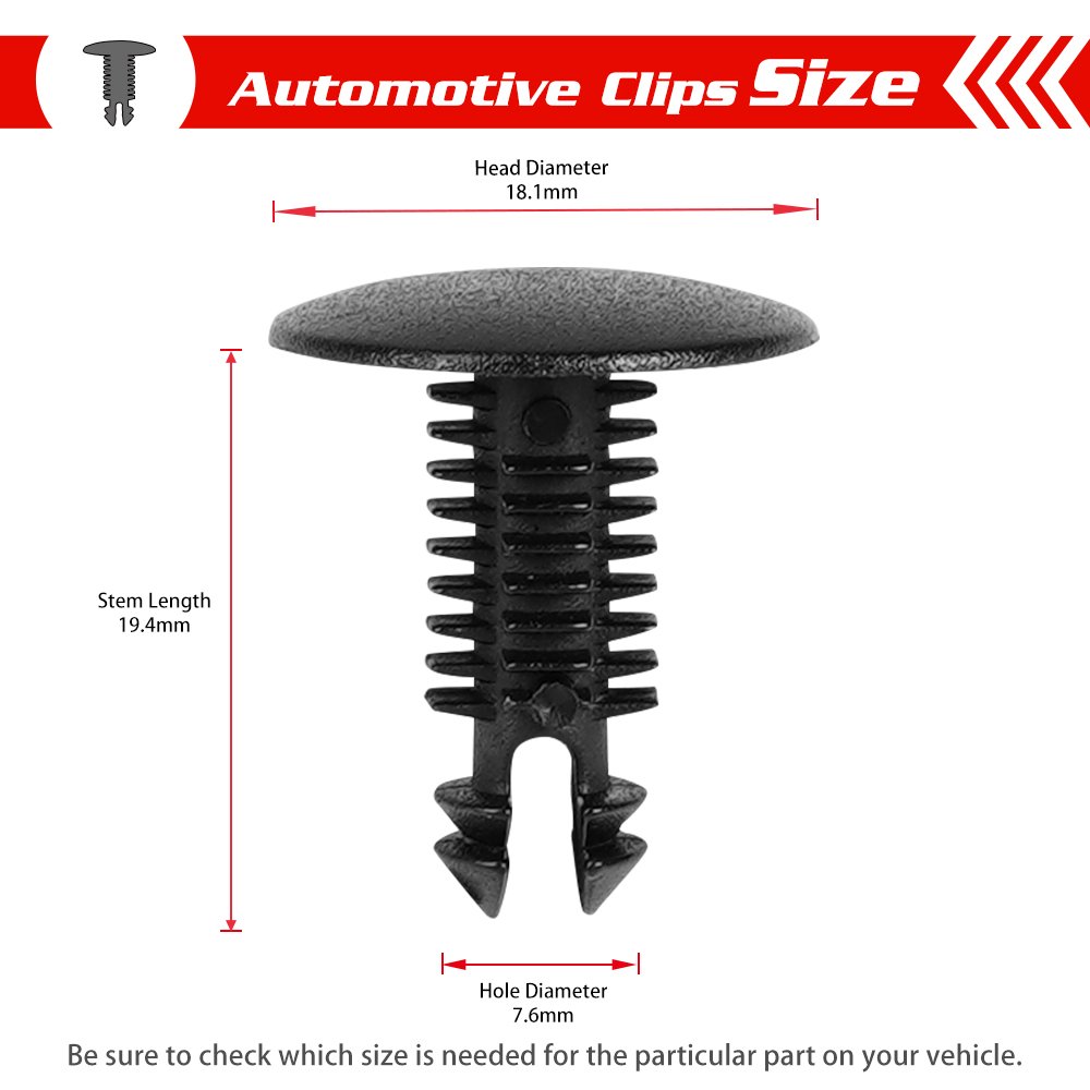 QGZ208 Car Door Panel Trim Fender Bumper Nylon Plastic Clips Auto Accessories Auto Fastener For Honda/Civic