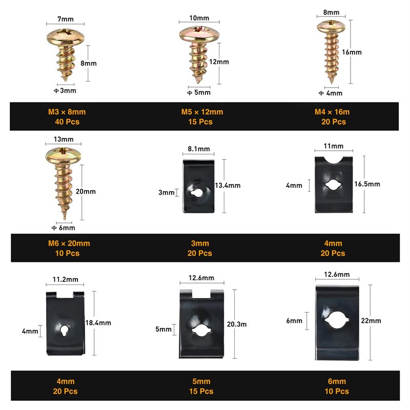 Factory Self Tapping Screws Universal Auto Clips Body Car Auto Clips And Fastener