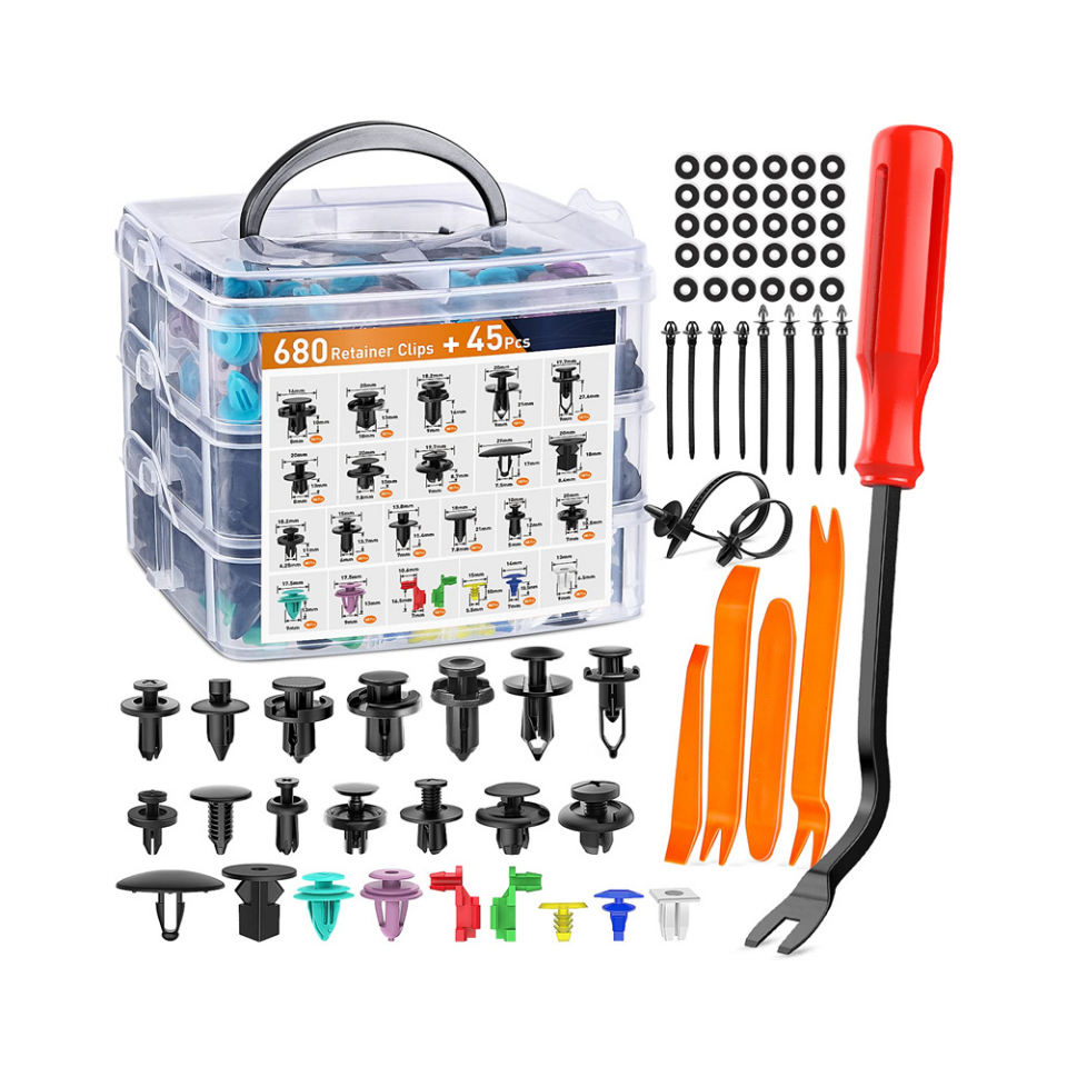 Auto Fasteners Assortment Door Panel Clips Push Fender Rivets Expansion Screws Replacement Kit Car Bumper Retainer Clips