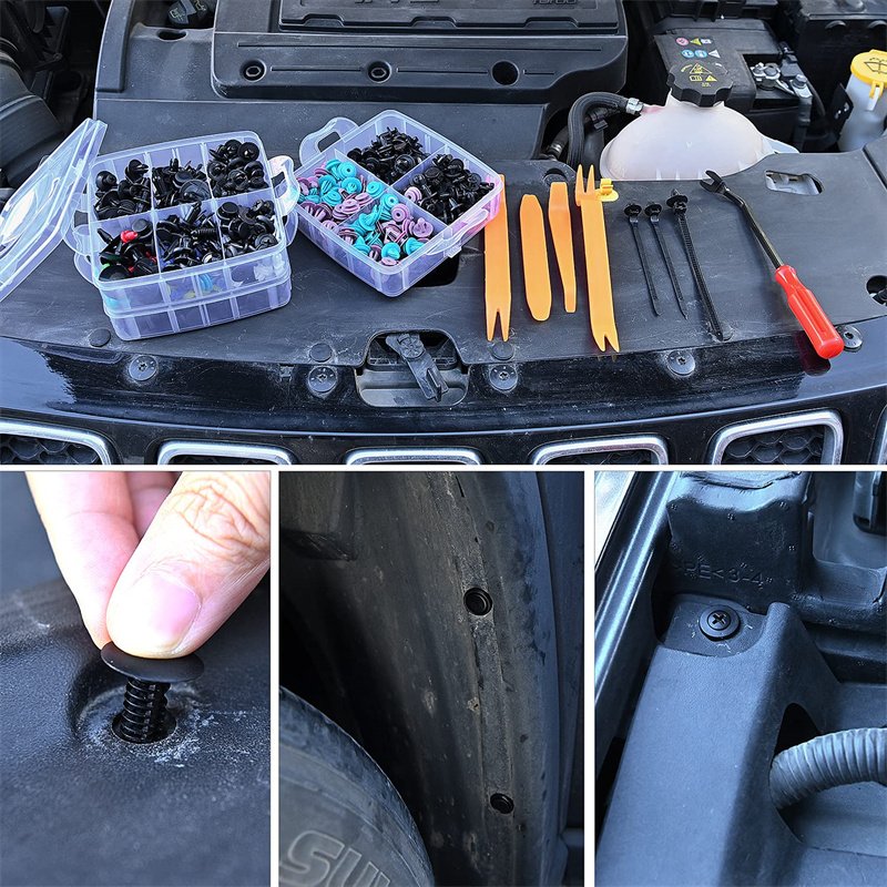 Auto Fasteners Assortment Door Panel Clips Push Fender Rivets Expansion Screws Replacement Kit Car Bumper Retainer Clips