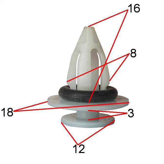 Auto Clip Auto Fastener and Plastic Car Shield Clip