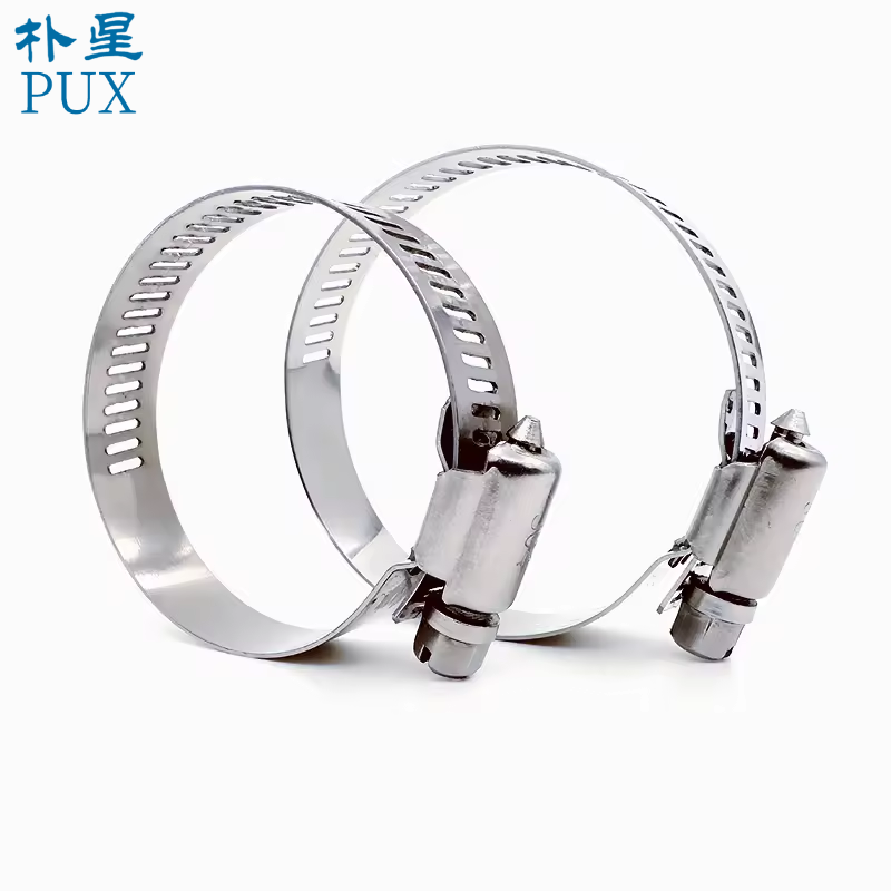 American Adjustable Pipe Clamp Worm Gear 201 304 Stainless Steel Hose Clamps Car Clips Fasteners bandwidth 8mm/12mm/14mm/