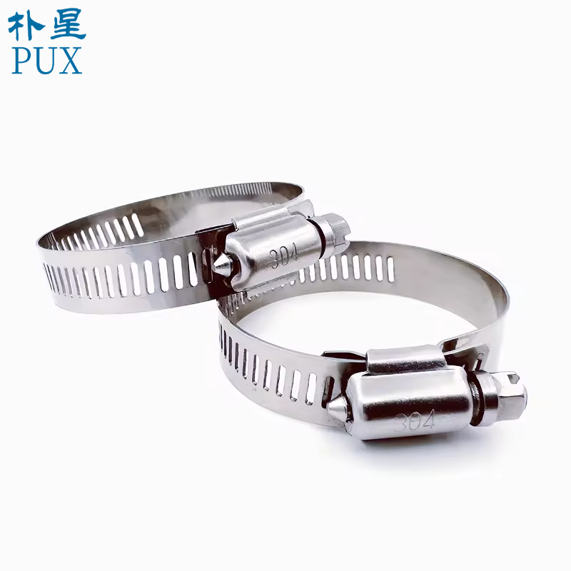 American Adjustable Pipe Clamp Worm Gear 201 304 Stainless Steel Hose Clamps Car Clips Fasteners bandwidth 8mm/12mm/14mm/