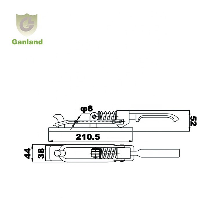 GL-17112 Auto Part Truck Body Parts Spring Fasteners Side Door Latches