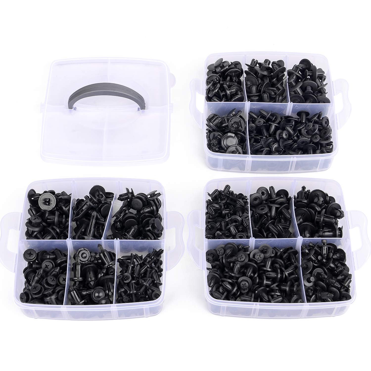Car Push Retainer Clips & Auto Fasteners Assortment Nylon Bumper Fender Rivets and Fasteners Remover