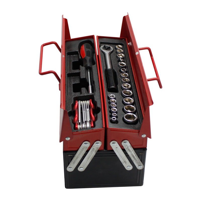 120pcs Metal box tool set hammer ratchet handle socket tools professional tools for auto repair