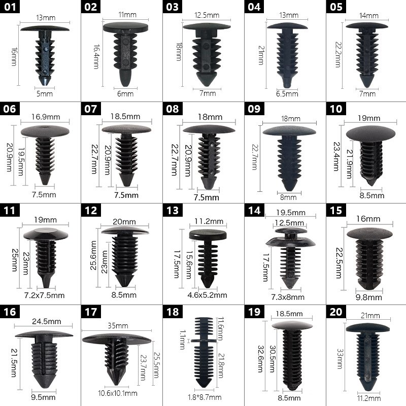 Universal Car Fastener Clip Plastic Push Rivets Plastic