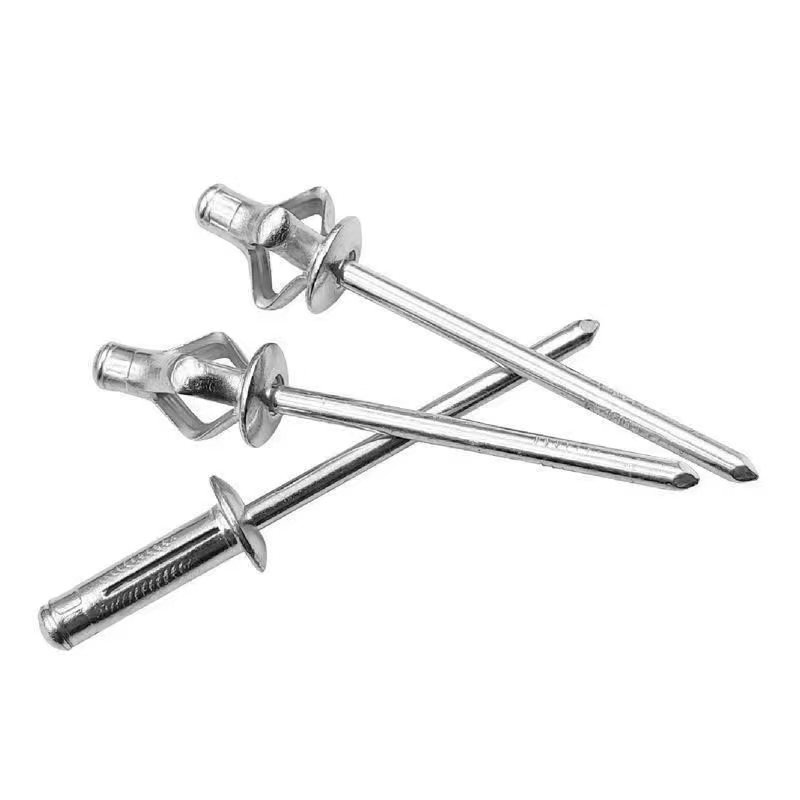Customized Aluminium Ring Grooved Shank Open End Flat Round Head Solid Metal Lantern Rivet Blind Pop Rivet for General Industry