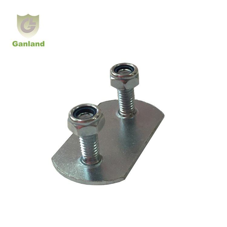 GL-15214 Side Curtain Buckle Assembly Welding Fastening Plate with studs