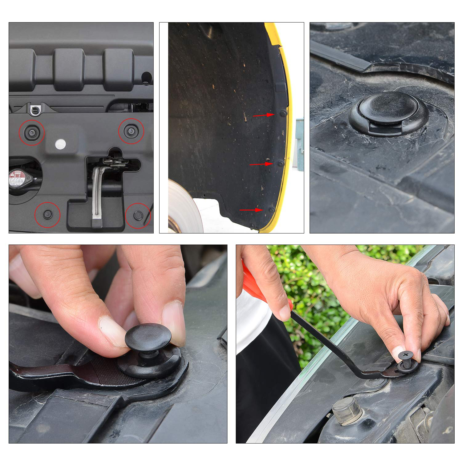 Manufacture Wholesale 555pcs Plastic Rivets Fastener Fender Bumper Push Pin Clips Fastener Kit