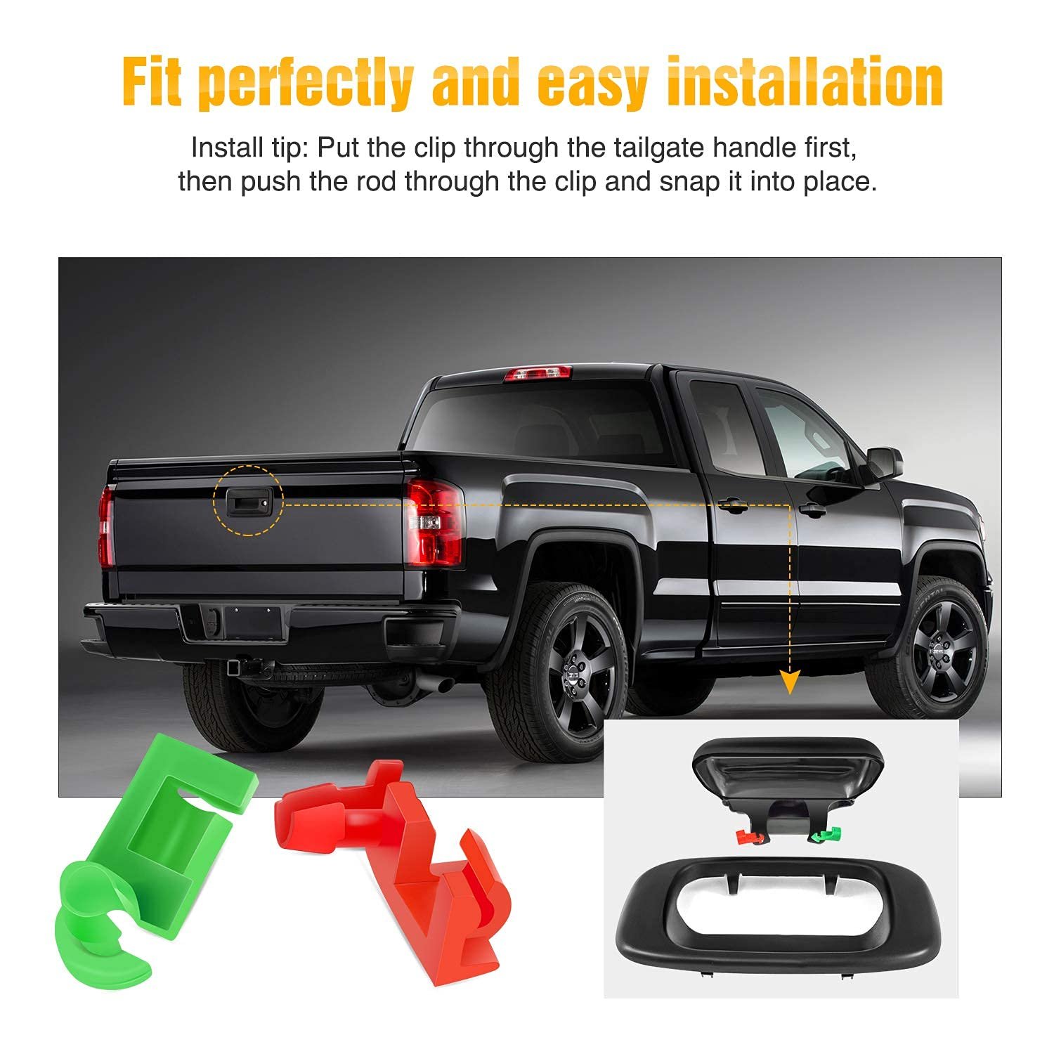C0015 425 Pcs Car Body Retainer Clips Set Tailgate Handle Rod Clip Fastener Remover Auto Push Pin Rivets -Door Trim Panel Clips