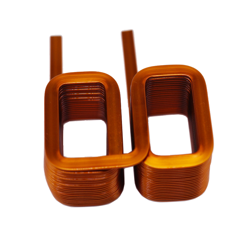 Flat Wire Helical Enameled Copper Winding Coil for Inductor