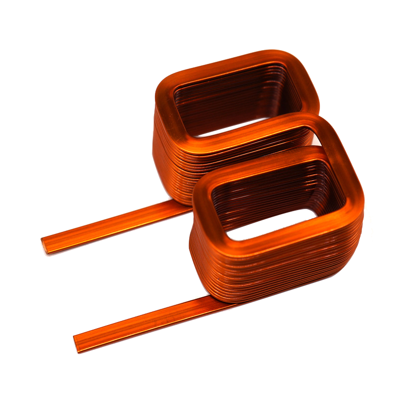 Flat Wire Helical Enameled Copper Winding Coil for Inductor