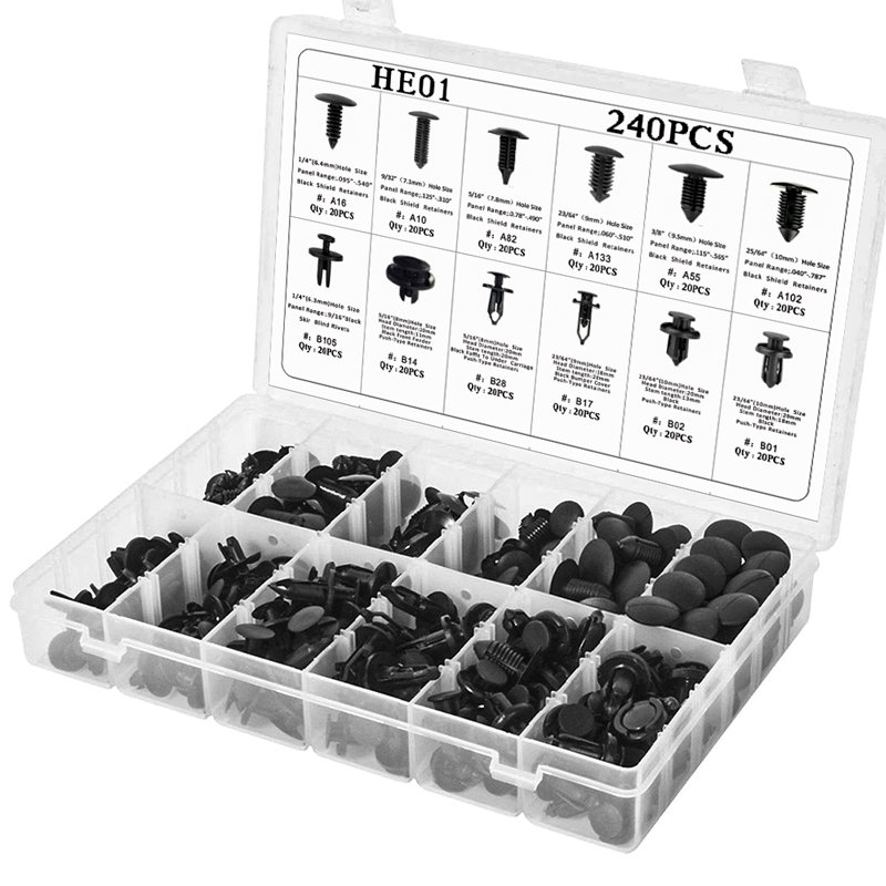 240PCS plastic fasteners bumper fender lining fasteners