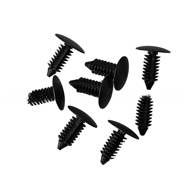 50PCS Auto Fastener Fit 7.5mm Hole Nylon Car Clips Fender Bumper Shield Retainer Plastic Rivet Universal