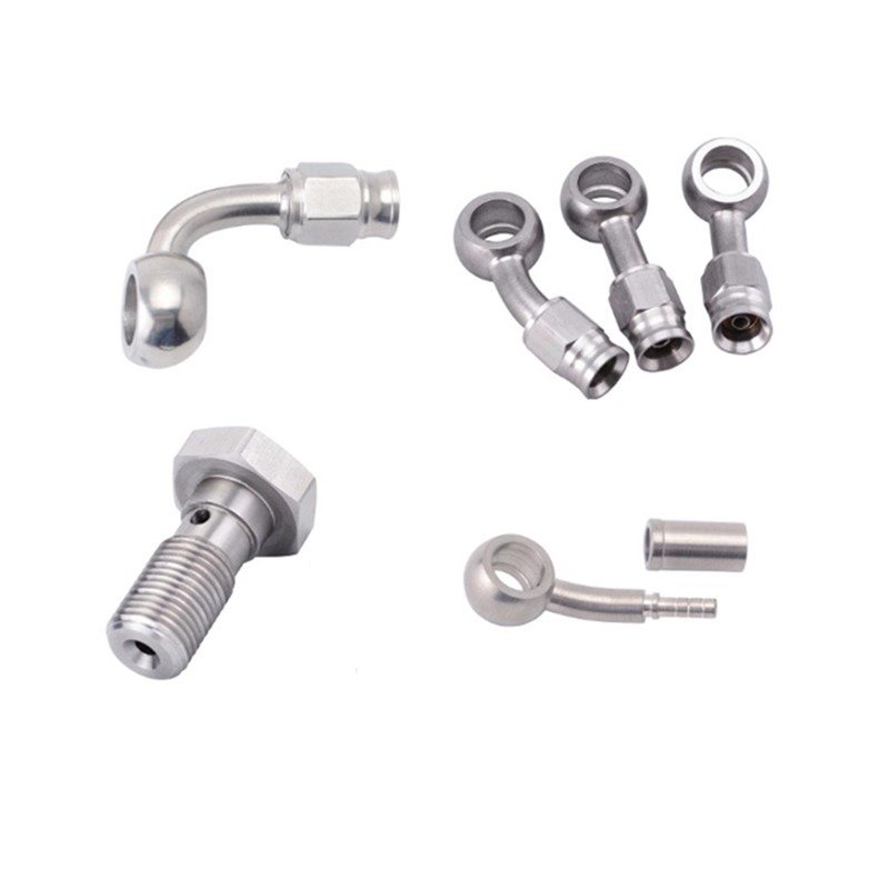 Stainless Steel Quick Connector Plug Auto Brake Parts Joint AN3 AN6 M10 M12 Brake Adapter Fuel Line Quick Connector