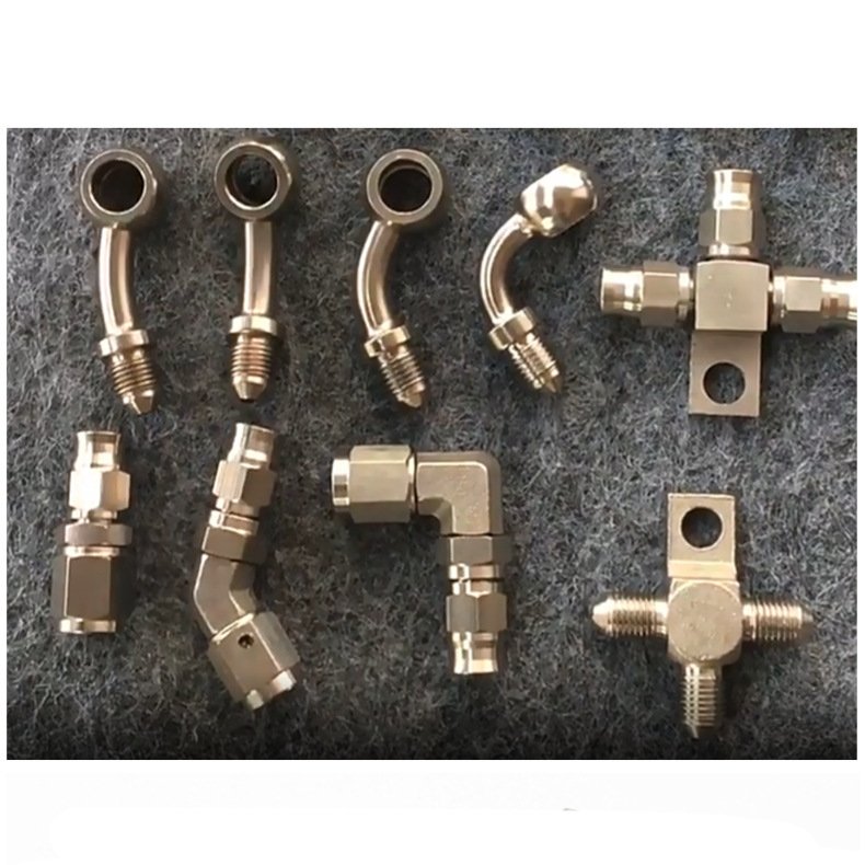 Stainless Steel Quick Connector Plug Auto Brake Parts Joint AN3 AN6 M10 M12 Brake Adapter Fuel Line Quick Connector